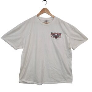 Harley Davidson Mens‎ White 100% Cotton T-Shirt 2XL Palm Springs CA 2012 Biker